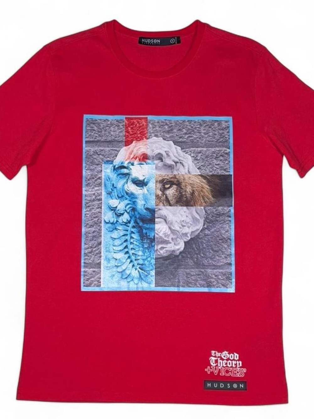 NWOT! Hudson Outerwear Lion Wall The God Theory + Vices Red T-shirt S Streetwear